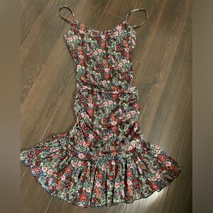 Dress Forum LA Small Ruffle dress Black floral